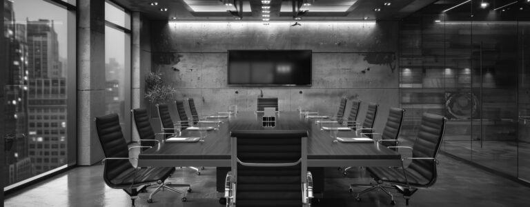 wyposażenie nowoczesnej sali zarządu (boardroom premium)